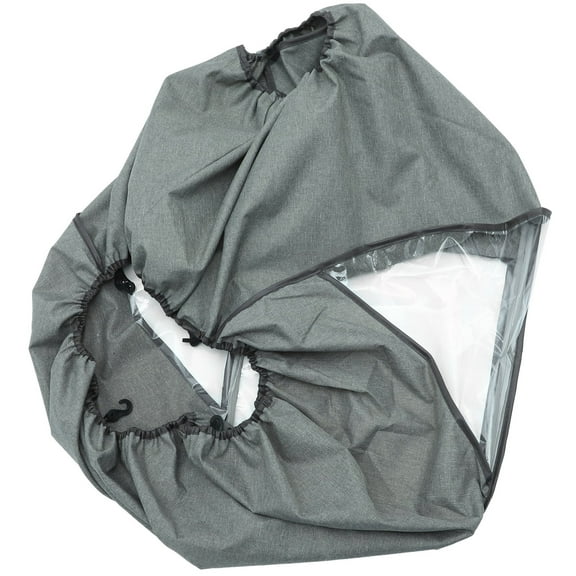 OULII Dustproof Outdoor Stroller Rain Cover Grey Windproof for Caregivers 1Set