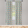 thumbnail image 3 of Ambesonne Floral Curtains, Polish Colorful Foliage, Pair of 28"x95", Multicolor, 3 of 5