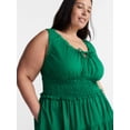 thumbnail image 3 of Terra & Sky Women's Plus Sleeveless Smocked Dress, Sizes-0X-5X, 3 of 4