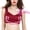 Wine, variant on Bras for Women GaThRRgYP Women Wireless Anti-sagging Front Zip Breathable Satin Lace Hem Plus Size Bra
