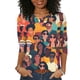 thumbnail image 2 of Xuyuer Women's Leisure Print Round Neck Three Quarter Sleeve Loose T-Shirt, Casual 3/4 Sleeve Top for Spring Summer Everyday Fashion and Relaxed Weekend Style, 2 of 5