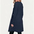 thumbnail image 2 of Byworldtasic Women's Knit Dress Long Sleeve Casual Crew Neck Tunic Dresses with Pockets Button Side Fall Winter Trendy Dress, 2 of 9