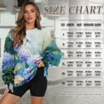 thumbnail image 6 of Xoenoiee Dragonfly Hydrangea Flower Print Women's Long Sleeve Sweatshirts Pullover Casual Crewneck Tunic Tops Drop Shoulder Sweartshirts with Side Slits, Size S, 6 of 7