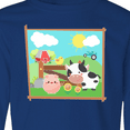 thumbnail image 4 of Inktastic Farm Animals with Cow, Chick and Pig Long Sleeve Youth T-Shirt, 4 of 5