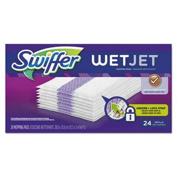 Wetjet System Refill Cloths, 11.3" X 5.4", White, 24/Box