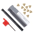 thumbnail image 1 of Support d'Outils de Tournage Interne 3/8 Cnc + 10 Inserts A60, 1 of 9