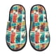 thumbnail image 1 of Fotbe Colorful Hawaii Palms Pantuflas Peludas para Mujer con Estampado, Zapatillas de Peluche, Zapatos de Invierno para Casa, Uso Interior y Exterior-Large, 1 of 8