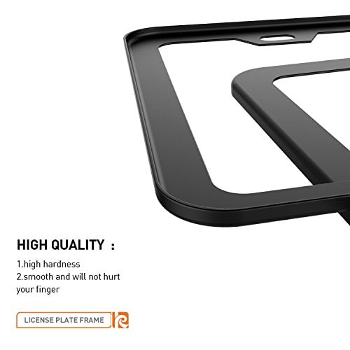 Stainless Steel Car Licence Plate Covers 2PCS for US Black License Plate Frames