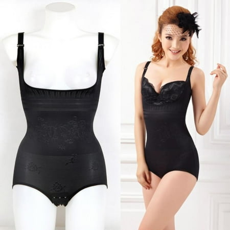 

Women One Piece Solid Jacquard Torsette Strength Shapewear Bodysuits