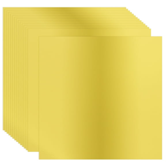 Uxcell 12x12 Inch Metallic Cardstock Paper, 15 Pcs 250GSM Foil Mirror Finish Card Stock Board Sheet for Crafting Wedding, Light Gold