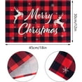 thumbnail image 2 of Set of 6 Christmas Placemats Waterproof Snowflake Elk Merry Christmas Table Mats Buffalo Plaid Non-Slip Place Mats for Xmas Party Dining Table Home Decor, 2 of 6