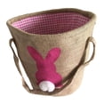 thumbnail image 4 of Cesta de Pascua Sunnimix Cubo de Conejo de Pascua Rosa Bolsa de Almacenamiento Reutilizable, 4 of 8