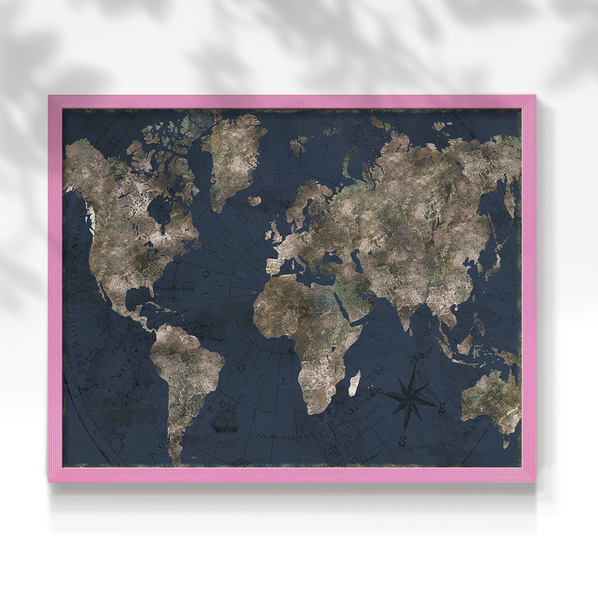 Navy Atlas by CAD Designs - Restickable Framed Giclée Print