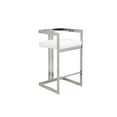 thumbnail image 2 of Plata Import Metal Stool With White Cushion Seat, 2 of 2