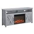 thumbnail image 2 of BELLEZE 58" Barn Door TV Stand Media Entertainment Center For TVs up to 65" wiht 23" Fireplace - Corin (Light Gray), 2 of 6