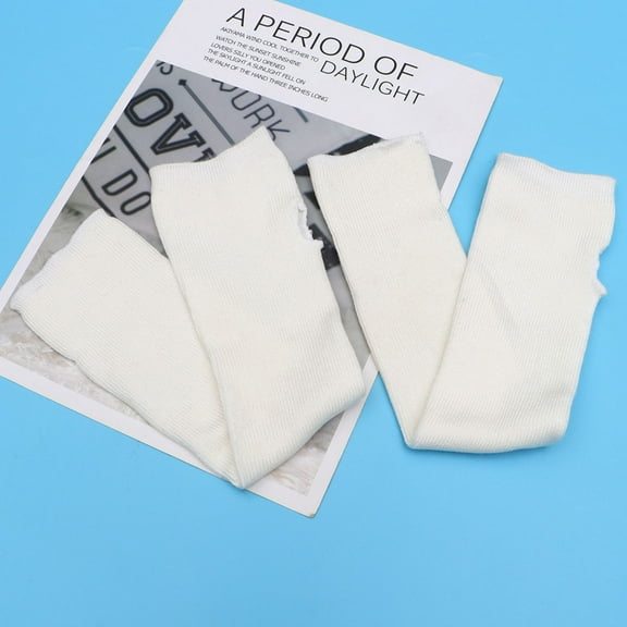 EXHUMKY 1 Pair Protective Arm Sleeves Cotton Knitting Texture Warm Keeping For Women Winter Activities