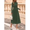 thumbnail image 3 of Vestido PRETTYGARDEN 2025 Suéter Midi de Manga Larga Verde Ejército XXL, 3 of 8