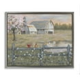 thumbnail image 3 of Stupell Industries Blossoming Trees Birds Perched Country Farm Fence Painting Luster Gray Floating Framed Canvas Print Wall Art, Design by Pam Britton, 3 of 5
