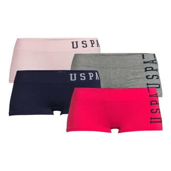 U.S. Polo Assn. Women's Boyshort Panties, 4-Pack