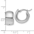thumbnail image 4 of Diamond2Deal 14K White Gold Rhodium-Plated 9.3mm Round Hoop Earrings (L- 0.6 inch, W-0.62 inch), 4 of 6