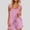 Purple, variant on Zedker Pajamas for Women Set 2 Piece Ruffle Pjs Soft Tank Top and Shorts Sleepwear Set Bridal Pajama Set for Women Beige L