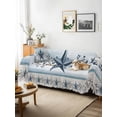 thumbnail image 3 of Country Star Blue Couch Cover for 2 Cushion Couch, Farmhouse Vintage Branches Wooden Washable Love Seat Sofa Covers Slipcover, Throw Sofa Covers for Pets, Furniture Protector 71"x102", 3 of 9