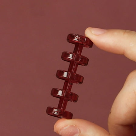 WHAMVOX  7 Pcs Loose Leaf Binder Practical Segmented Clips Brads Office Red