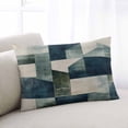 thumbnail image 2 of Turquoise Green Geometric Throw Pillow Cover 16 x 24 Inch Decorative Pillow Cover Vintage Modern Abstract Art Lumbar Pillowcase Seasonal Rectangle Cushion Case for Couch Sofa Bed Living Room, 2 of 7