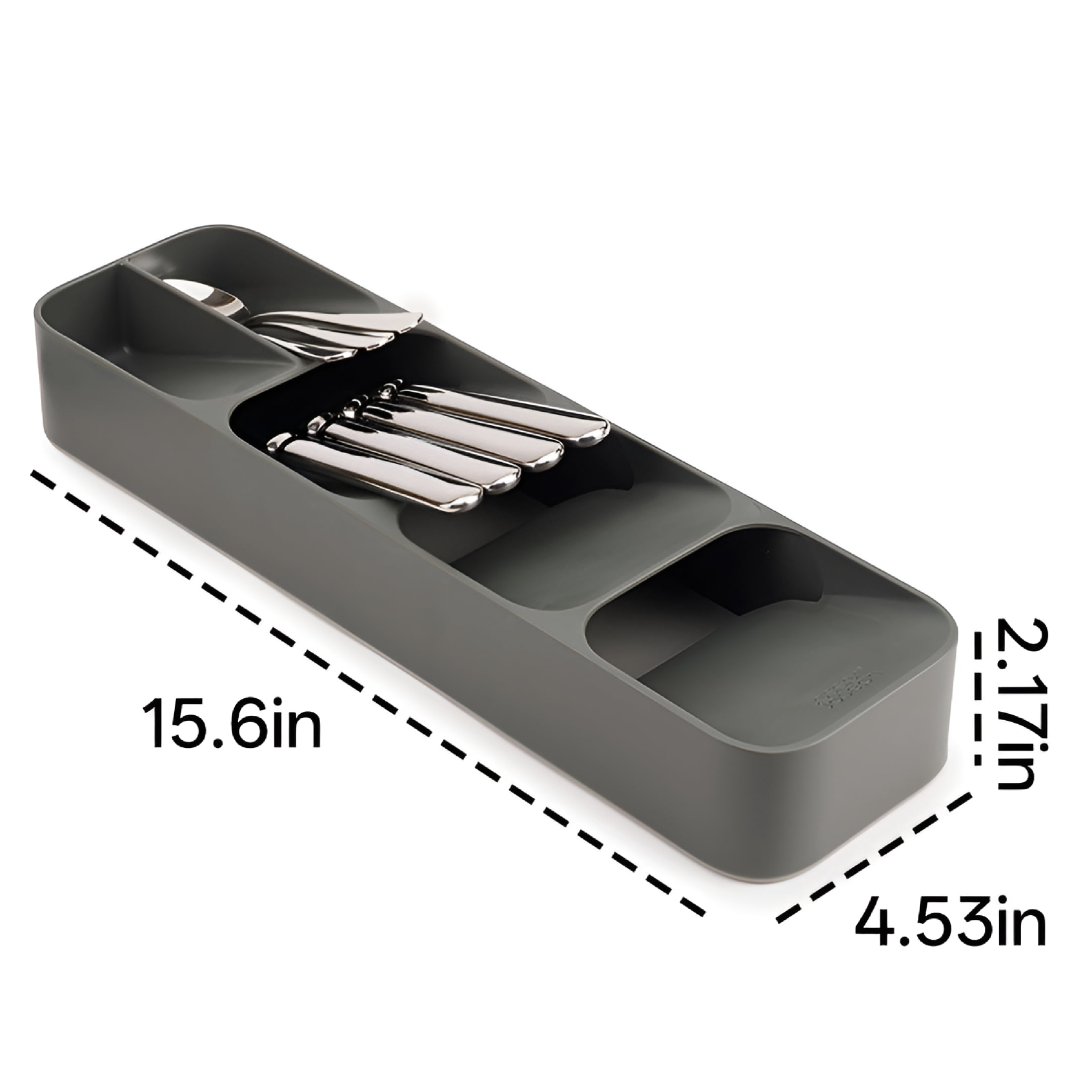 ACDANC Kitchen Drawer Organizer for Cutlery,Silverware Utensils – Multi-Section,Space-Saving Storage with Icons for Easy Identification – Maximize Drawer Storage