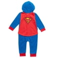 thumbnail image 5 of DC Comics Justice League Superman Toddler Boys Zip Up Cosplay Fleece Coverall and Cape Toddler to Big Kid, 5 of 5