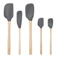 thumbnail image 5 of Flex-Core Spatula Wood Handled Set (Set of 5) - Charcoal, 5 of 6