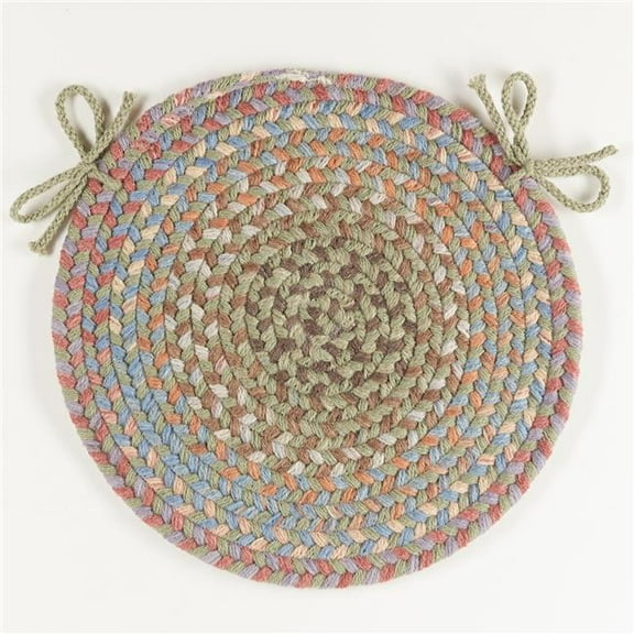 Rhody Rug BH67A015X015 15 in. Bar Harbor Seaweed Chair Pad, Multi Color