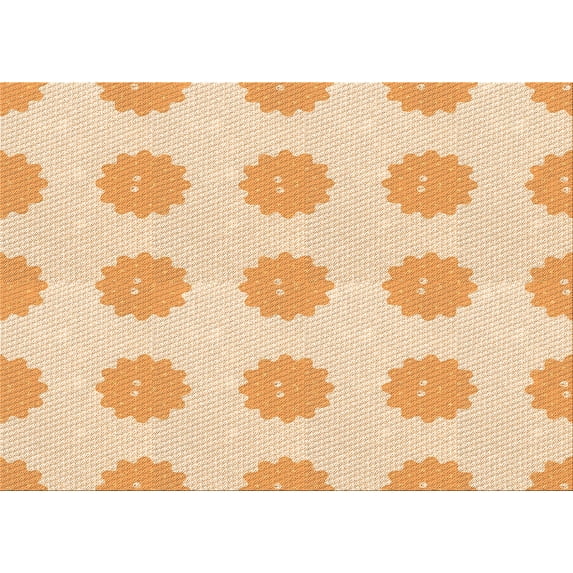 Ahgly Company Indoor Rectangle Patterned Golden Blonde Gold Area Rugs, 6' x 9'