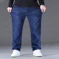 thumbnail image 2 of Blekii Men's Plus Size Jeans, Oversized Loose Fit Denim Pants, Casual Streetwear Trousers for Big & Tall, Durable Cotton Daily Wear, Retro Fashion Style, Available in Extended Sizes, 2 of 10