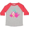 thumbnail image 3 of Inktastic Cute Mermaid, Pink Hair, Green Tail Girls Toddler T-Shirt, 3 of 5