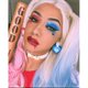 thumbnail image 1 of wonima44 Middle Part Synthetic Lace Front Wigs Long Body Wave Blonde Ombre Half Pink Half Blue Halloween 24 inch Cosplay Wigs 24inches DC Heros Cosplay, 1 of 1