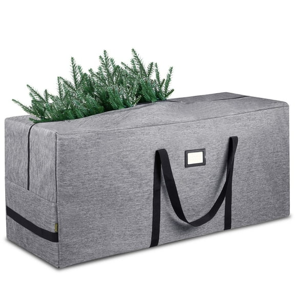 HOMLUX 7.5 ft Christmas Tree Storage Bag, Extra Large 900D Oxford Fabric Holiday Tree Container with Reinforced Handles and Dual Zippers
