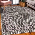 thumbnail image 3 of Geometric Decorative Rug, Pastel Ombre Colored Zigzag Look Abstract Forms Rhombus Rustic Motif, Quality Carpet for Bedroom Dorm and Living Room, 6 Sizes, Purple Grey, by Ambesonne, 3 of 4