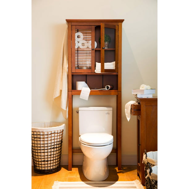 Custom wood bathroom space saver Glitzhome 68 25 H Wooden Bathroom Storage Cabinet Spacesaver Walmart Com