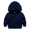 thumbnail image 5 of XMMSWDLA Solid Color Toddler Outfits Toddler Baby Girl Clothes Crewneck Pullover Sweatshirt Pants Suit Baby Fall Winter Outfit Navy Children’s Holiday Dress Outfits, 5 of 5