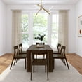 thumbnail image 3 of Plank+Beam 72" Modern Solid Wood Dining Table Set, Walnut Wirebrush, + 6 Chairs Walnut, 3 of 6