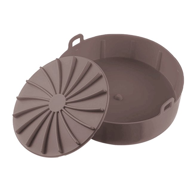 Bearachild Freidora de aire multifuncional, olla de silicona, freidoras de aire, herramientas para horno, pan, pollo frito, cesta para Pizza, Herramientas y accesorios para hornear Café Pequeño 16CM