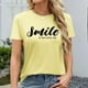 thumbnail image 5 of Camiseta informal de manga corta con cuello en V y estampado para mujer - Poliéster y spandex, transpirable, diseño floral - Top de moda para verano/otoño, 5 of 6