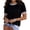 Black, variant on Sweater for Women Short Sleeve Light-Weight Crew Neck 2026 Summer Tops Dressy Casual Clothes White L