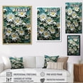 thumbnail image 4 of Designart "Elegance Of White Daisy Blooms VI" Daisies Floater Framed Canvas Art Print, 4 of 5