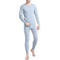 thumbnail image 5 of Men's Winter Fleece Lined Thermal Long Johns 100% Cotton Underwear Top Bottom 2 Pcs Set Gray, 5 of 5