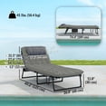 thumbnail image 3 of Outsunny 2 Pcs Chaises Longues Pliantes, Chaises Inclinables pour Bronzage, Gris, 3 of 10