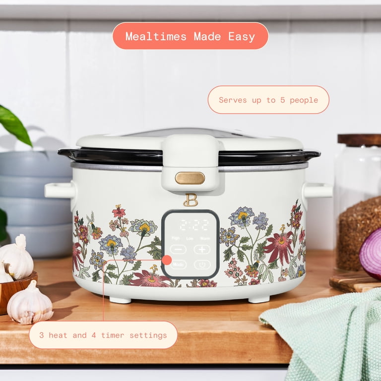 Beautiful 4-Quart Slow Cooker by Drew Barrymore, White photo 3