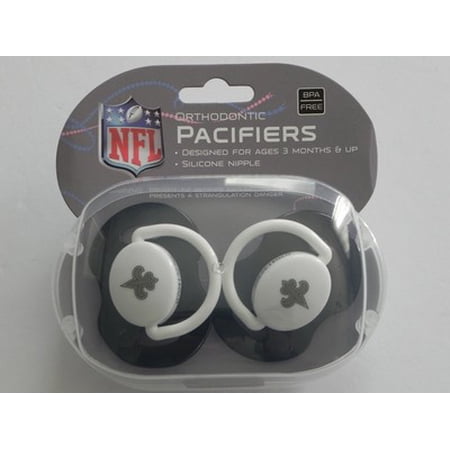 NFL Baby Pacifiers, 2pk, New Orleans Saints