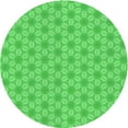 thumbnail image 1 of Ahgly Company Machine Washable Indoor Round Transitional Neon Green Area Rugs, 3' Round, 1 of 7